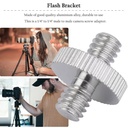1/4" Male to 1/4" Male Camera Screw Adapter For Tripod Mount Holder