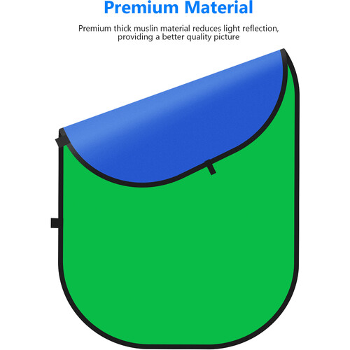Neewer Collapsible Reversible Background 150X200CM Blue &Green