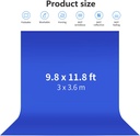 NEEWER 3 x 3.6M PRO Photo Studio premium polyester Collapsible Backdrop Blue