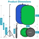 Neewer Collapsible Backdrop Double Sided Pop Out Twist 150x200cm  Blue / Green