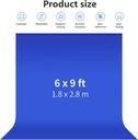 EEWER 6x9 feet/1.8x2.8m Photo Studio 100% Pure Polyester Collapsible Backdrop Blue 10084197