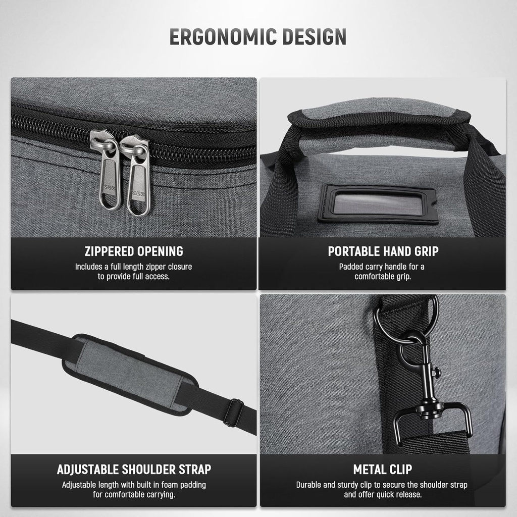 NEEWER Carrying Bag with Movable Foam Padded for Studio Light Durable Oxford Cloth Transit Bag Travel Case with Shoulder Strap & Handle, PB5 10102270