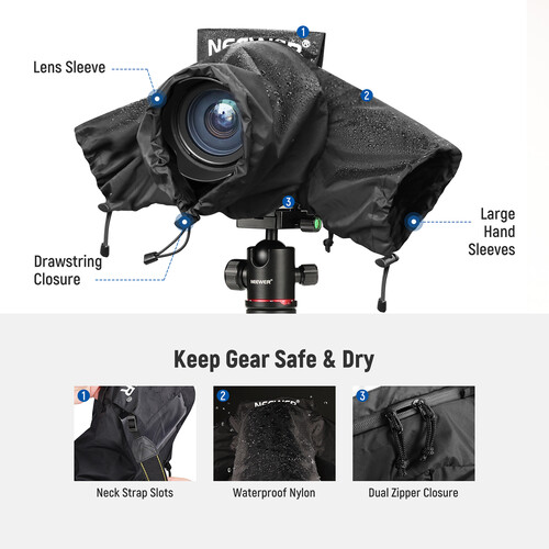Neewer PB008 Camera Rain Cover for DSLR/Mirrorless Camera (Mini) 10102777