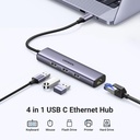 UGREEN 60600 - USB-C to Ethernet Adapter, 4 in 1 USB C Hub