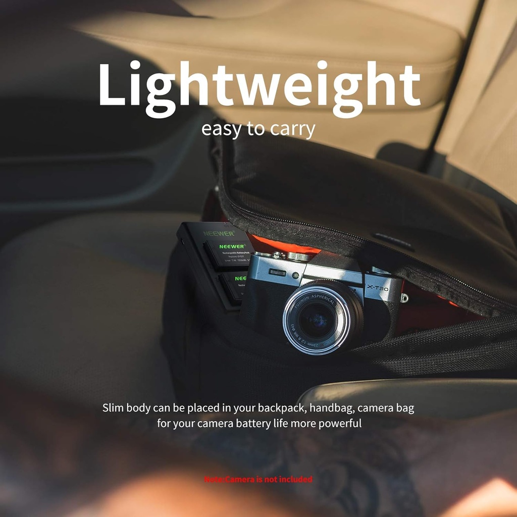 NEEWER 2-Pack LP-E17 Replacement Battery and Dual USB Charger for Canon