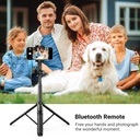 UGREEN 15062 - Mobile Tripod Stand Filming Selfie Stick Bluetooth Remote 63”/1.6m Tall Phone Holder Portable 360° Rotating Mount