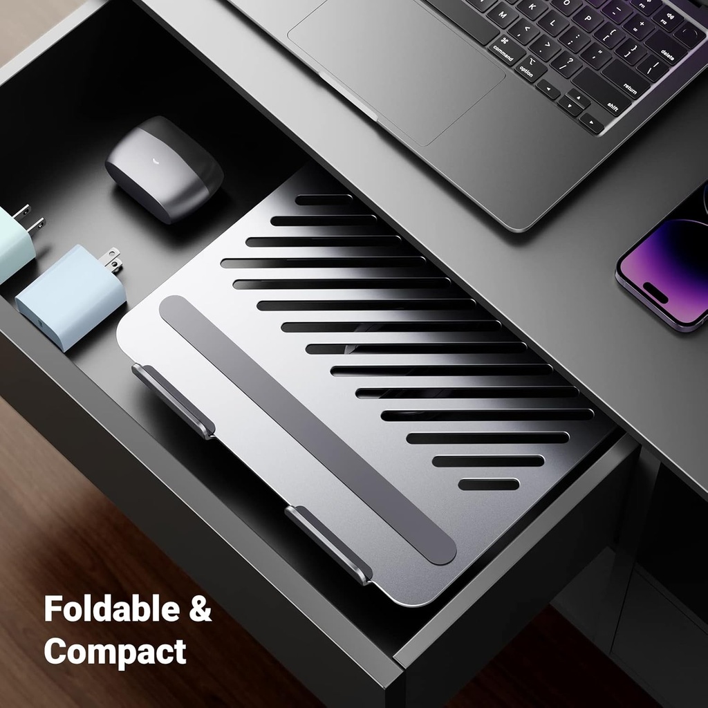 UGREEN 90849 - Laptop Stand for Desk Adjustable 360 Rotating Base