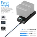 Neewer Fast Charger Dual USB with NP-F750 2-Pack 5600mAh Li-ion Replacement Batteries