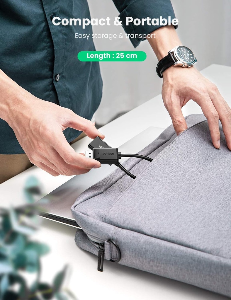 UGREEN 40362 - 4K@60Hz DP to HDMI Male to Female Converter