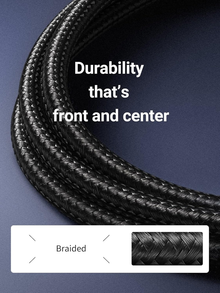 UGREEN 30791 - Cat 7 Ethernet Cable Braided Pure Copper 10m (Black)