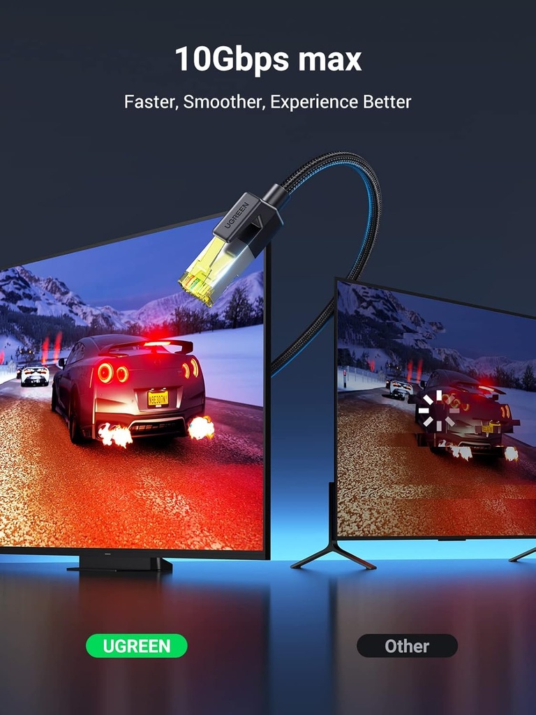 UGREEN 80421 - UGREEN Cat 7 Round Ethernet Cable 0.5m