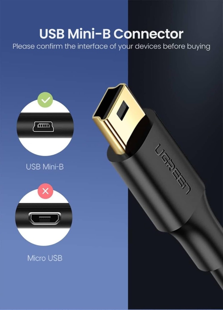 UGREEN 10353 - USB-A to Mini-USB Cable 0.25M