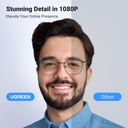 UGREEN 15728 - 1080P Webcam with Microphone, Full HD USB Web Camera, Adjustable FOV, Noise-Canceling, Plug and Play