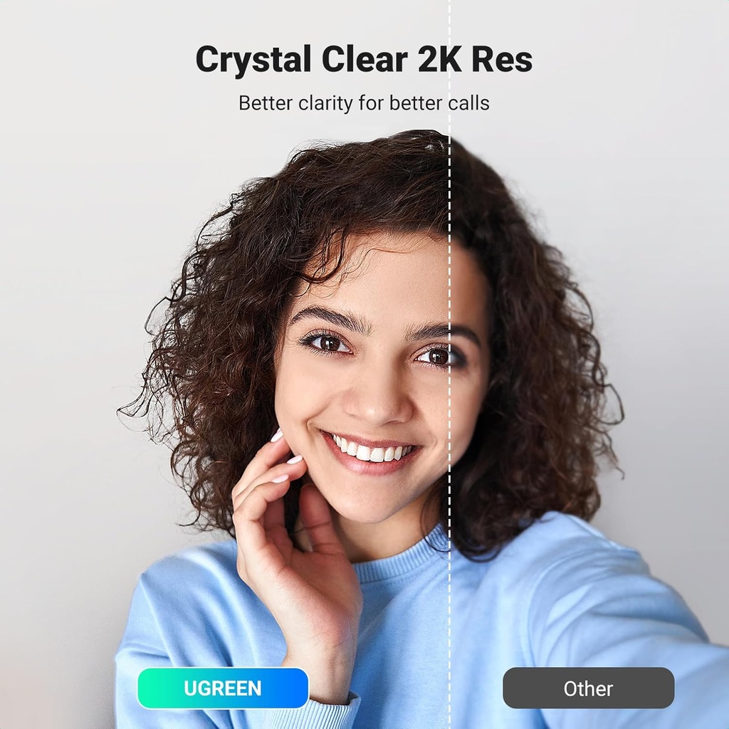 UGREEN 35626 - 2K Webcam for PC, Full HD 1080p/60fps WebCam, Auto Focus