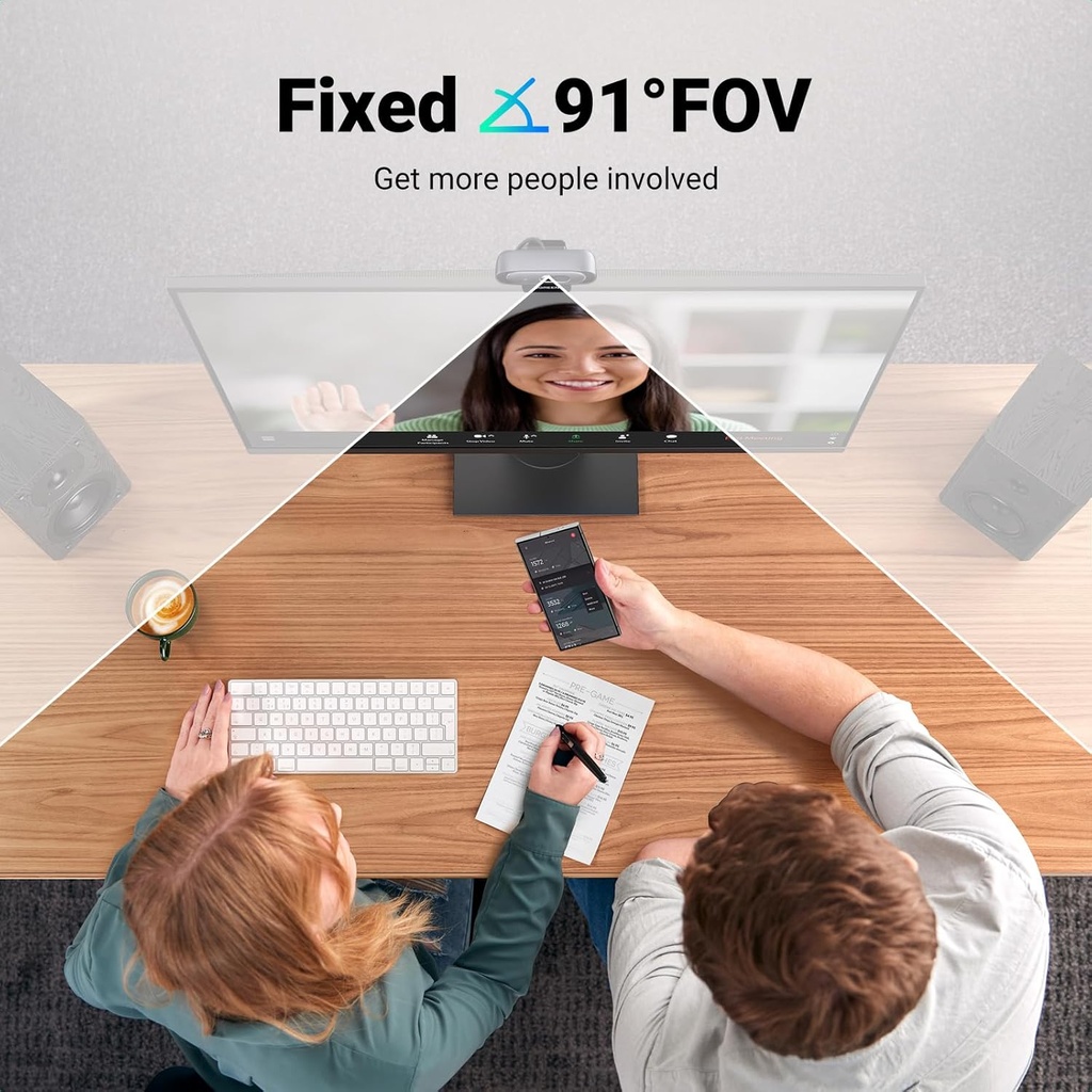 UGREEN 35626 - 2K Webcam for PC, Full HD 1080p/60fps WebCam, Auto Focus