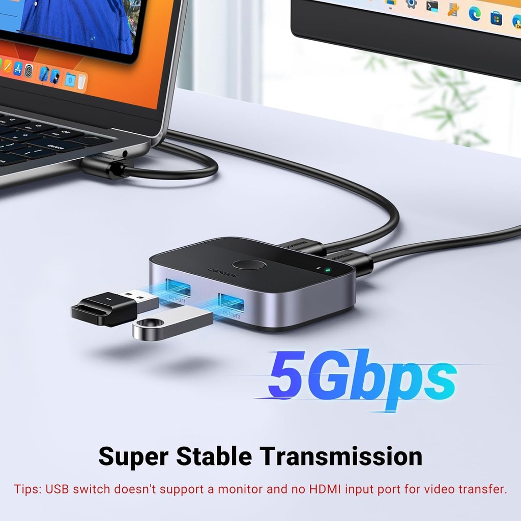 UGREEN 35313 - USB 3.0 Switch 2 in 2 Out, USB Switcher 2 Computers