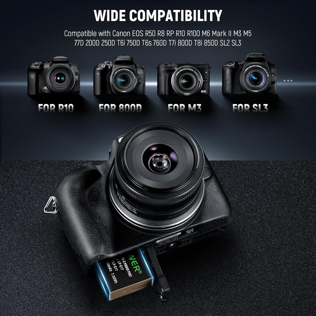 NEEWER 950mAh LP-E17 Replacement Camera Battery 10103384