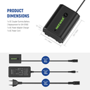 NEEWER NP-FZ100 SONY DC COUPLER DUMMY BATTERY CHARGER SET 10103235
