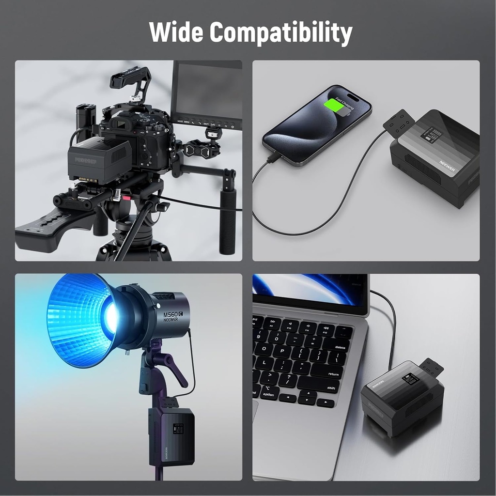 NEEWER Mini V Mount Battery PS099EP, 6800mAh 99Wh 14.5V V Lock Battery 10103493