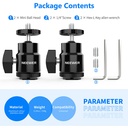 Neewer Camera Hot Shoe Mount with Additional 1/4" Screw 2-Pack ST-17 10100226