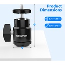 Neewer Camera Hot Shoe Mount with Additional 1/4" Screw 2-Pack ST-17 10100226