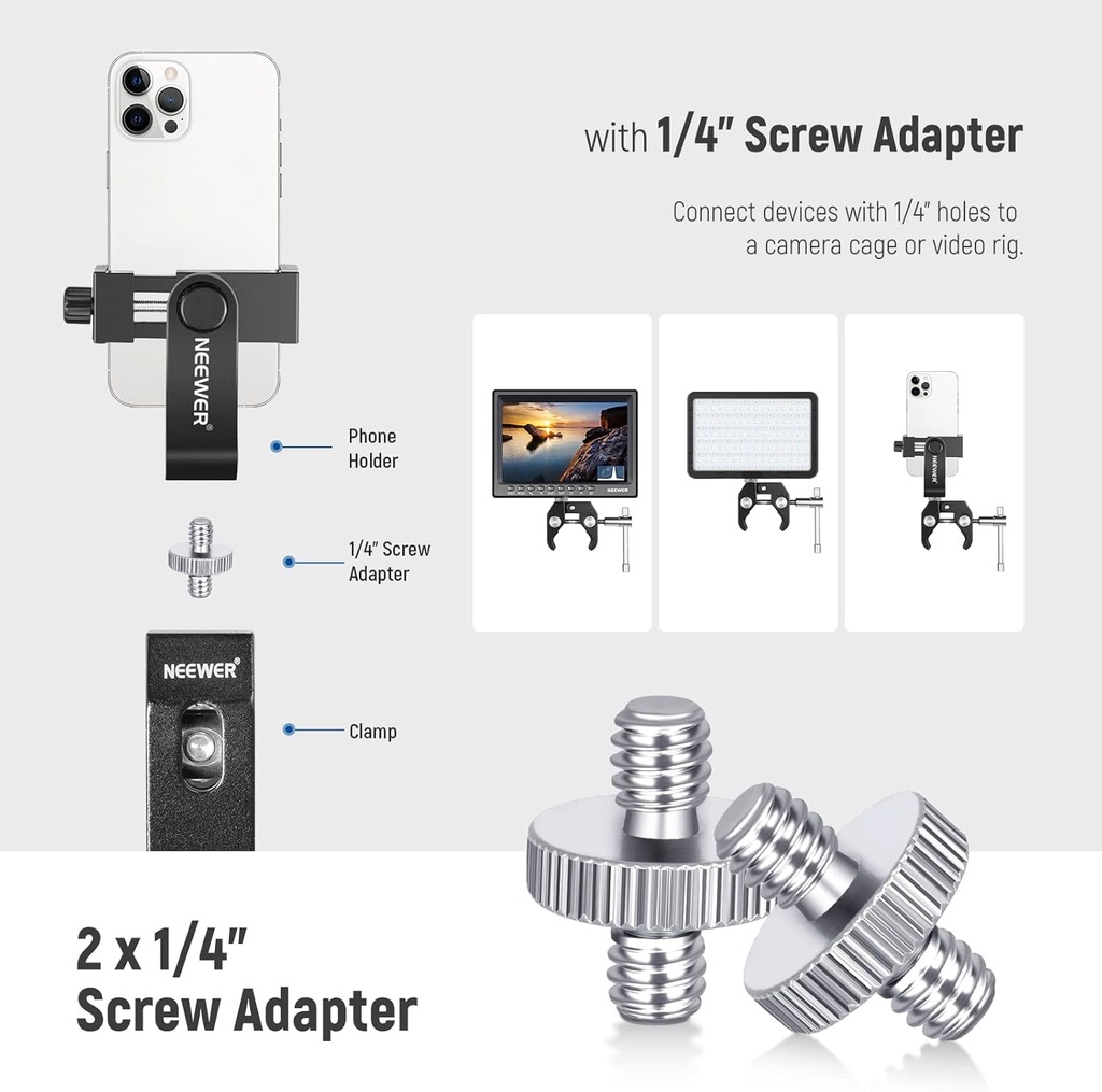 NEEWER 8 PCs Hot Shoe Mount Adapter Kit 10101180