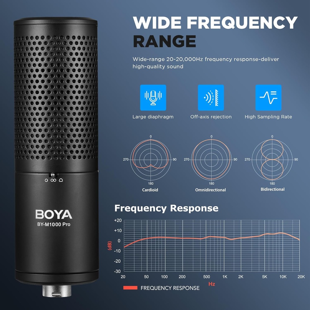 BOYA BY-M1000 Pro Large Diaphragm Condenser Microphone