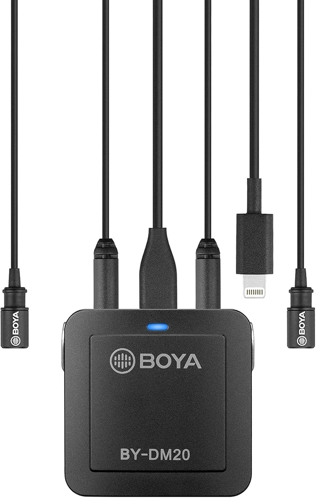 Boya BY-DM20 2-Person Digital Lavalier Microphone with Lightning, USB-C & USB Output