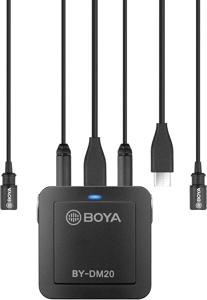 Boya BY-DM20 2-Person Digital Lavalier Microphone with Lightning, USB-C & USB Output
