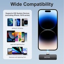 BOYA BY-V4D Wireless Lavalier Microphone for iPhone iPad with Charging case Lightning Receiver