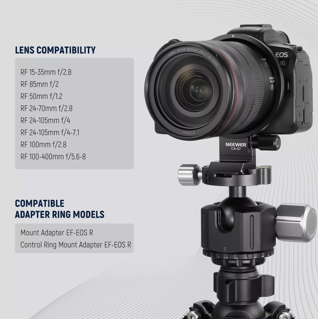 NEEWER Rotatable Collar Mount Plate for Canon EOS R5 R5C R6 Mark II 10103205