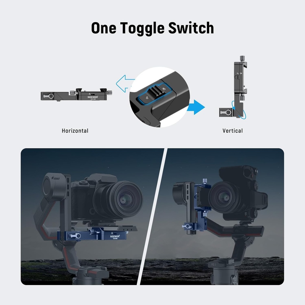 NEEWER RS4 RS3 Vertical Camera Mount Compatible with DJI Ronin RS 4 3 2 Pro Gimbal Stabilizer 10104667