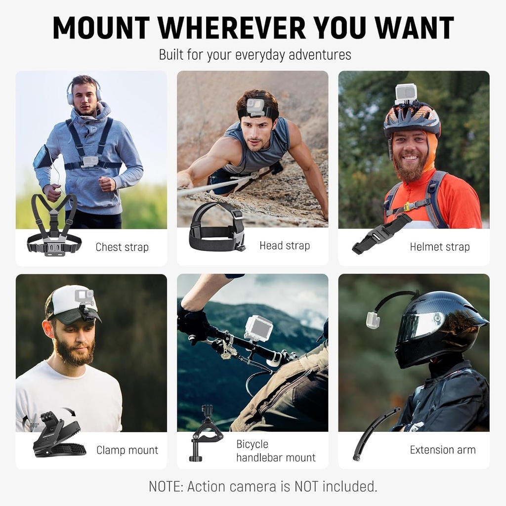 NEEWER 65 in 1 Action Camera Accessory Kit 10102834