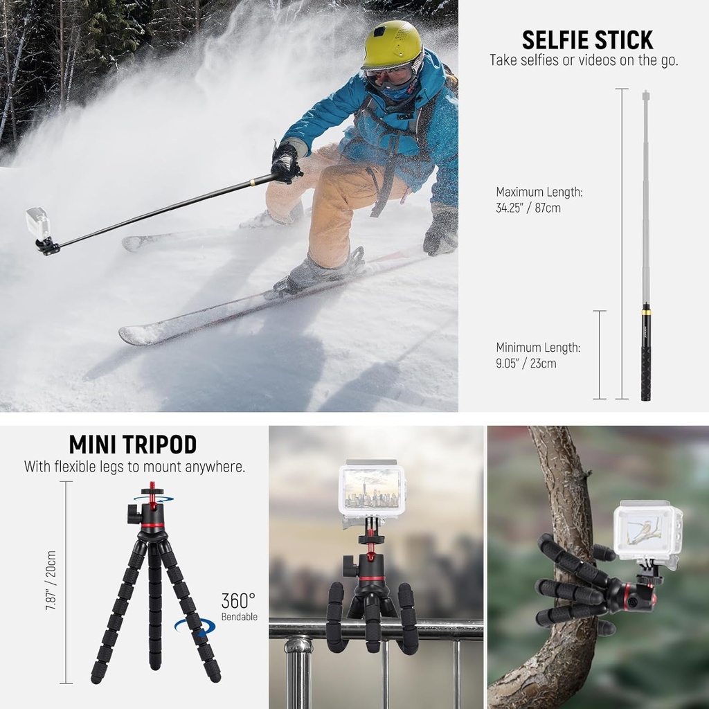 NEEWER 65 in 1 Action Camera Accessory Kit 10102834