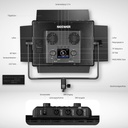 NEEWER Pack of 2 PL60C RGB Video Light LED Panel Continuous Light Set with 2 m Light Tripod/Bag 10103536