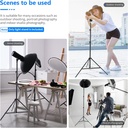 Neewer Photography Light Stand ST-200, 3-6.6ft/92-200cm Adjustable Sturdy Tripod Stand for Reflectors, Softboxes, Lights, Umbrellas, Load Capacity: 17.6lb/8kg(10090346)