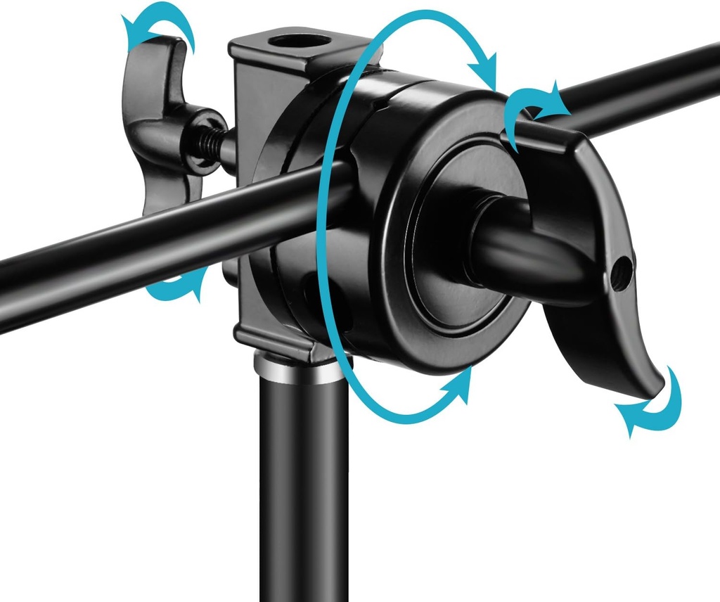 Neewer Multi Functional Heavy Duty 2.5-inch Grip Head Swivel Head Holder Mounting Adapter for Light Stand, Extension Boom Arm and Other Photographic Equipment with 1/2,1/4,3/8,5/8-inch Mount (Black)(10089721)