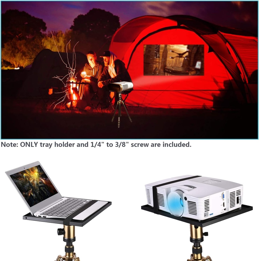 Neewer Laptop Notebook Pallet Projector Tray Holder for 1/4 to 3/8 inches Screw Tripod Stand Mount 40093311