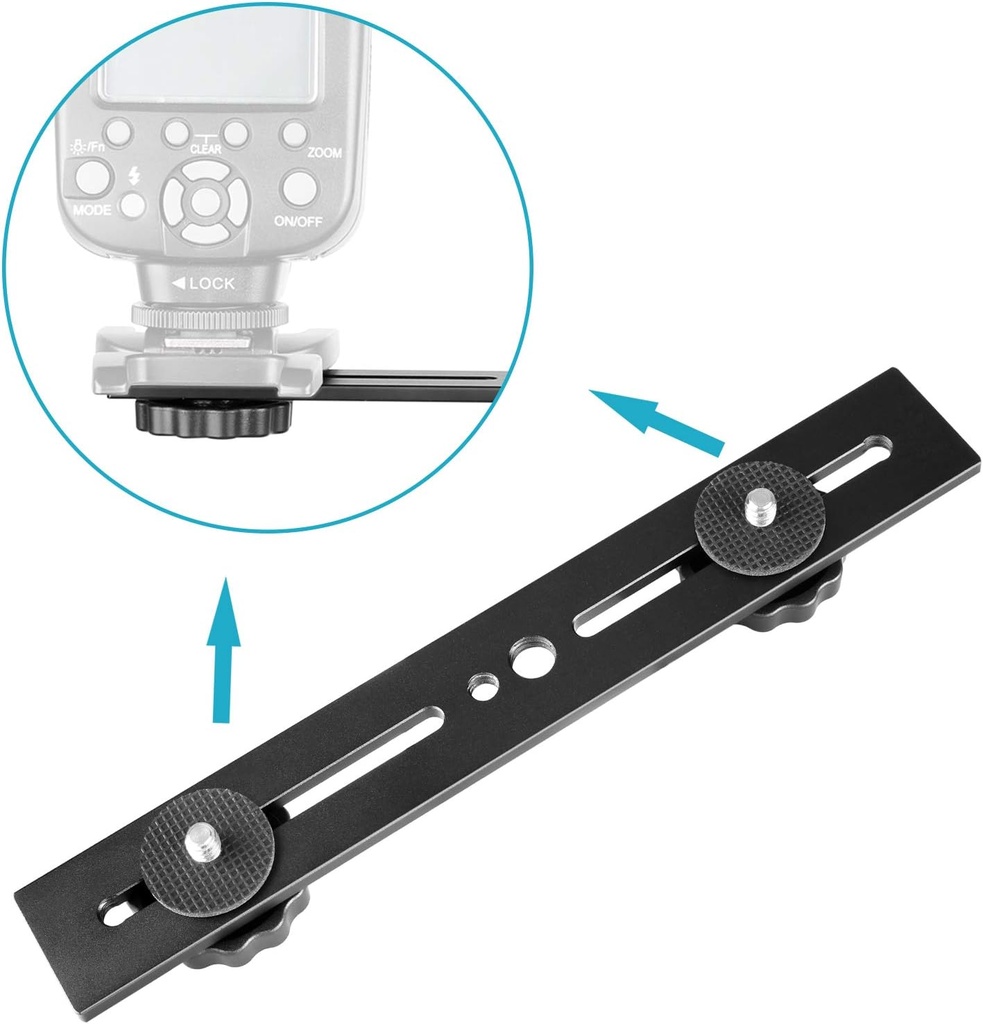 Neewer 8"/20.3cm Dual Camera Mount Tripod Bracket for 3D Stereo Stereoscopic Photography Visit the NEEWER Store 10082556