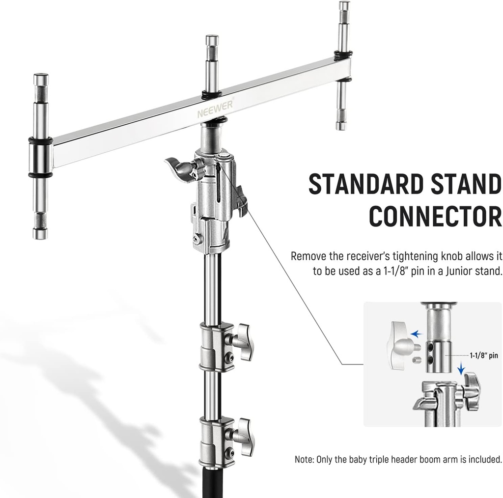 NEEWER Baby Triple Header Boom Arm For C-stand10101896