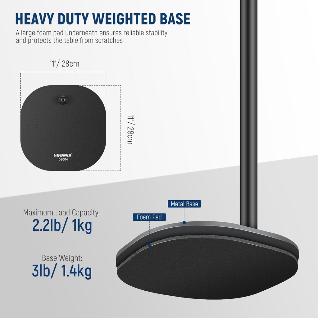 Neewer T Shaped Tabletop Backdrop Stand Kit with Heavy Duty Base 10102838