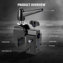 NEEWER Super Clamp with 5/8" Stud, Spring Lock 10102899