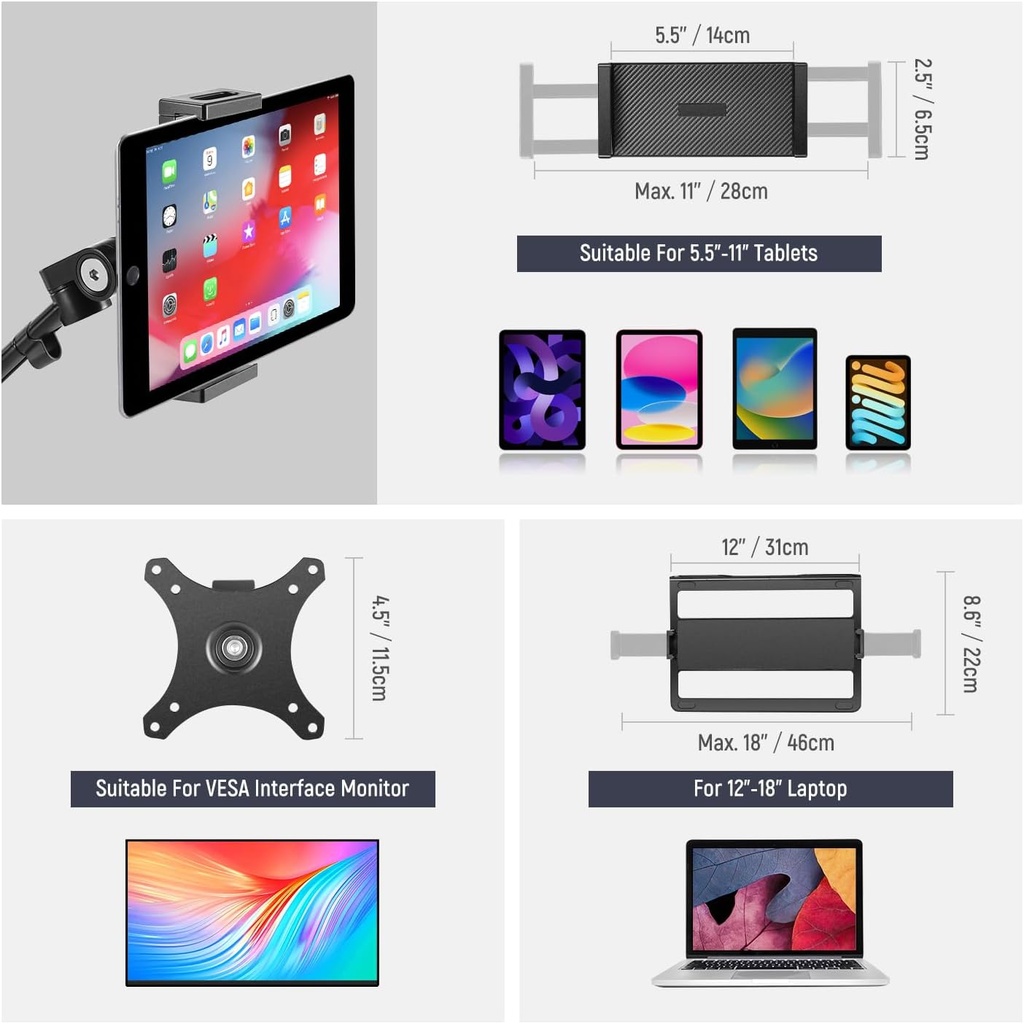 NEEWER Overhead Camera Stand Desk Mount Rig with 4 Boom Arms 10102920