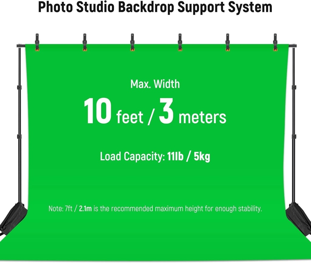 Neewer 2 Pack Photo Studio Chroma Backdrop Support System 90101114