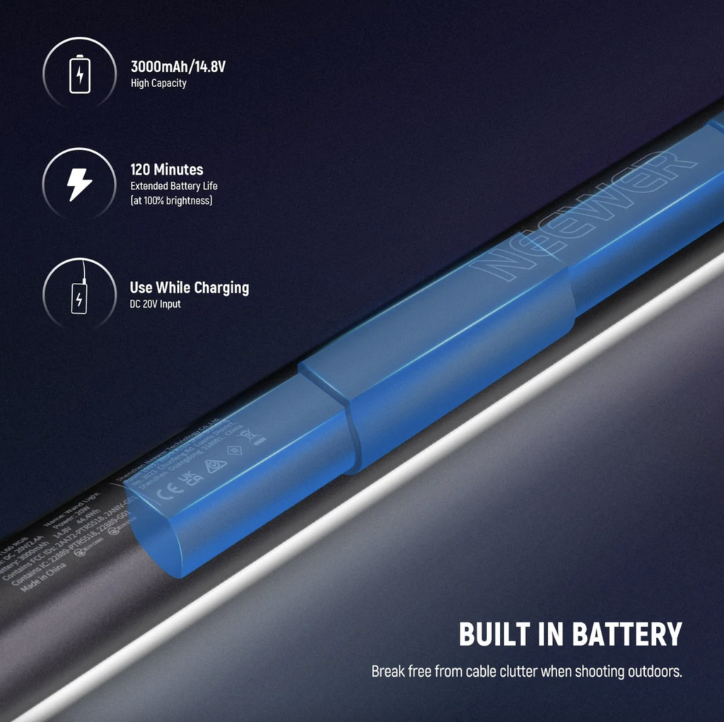 NEEWER TL60 RGB Tube Light Stick  Full Color RGBWW Handheld LED Video Lighting Wand 10102933