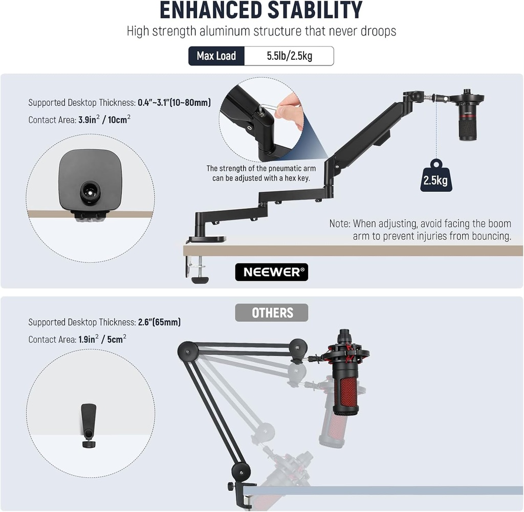 Neewer Low Profile Mic Arm Desk Mount Microphone Stand  21000051