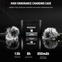 NEEWER Wireless Lavalier Microphone Set for USB C Phone, Dual Omnidirectional Condenser Lapel Mics, Noise Canceling 21000077