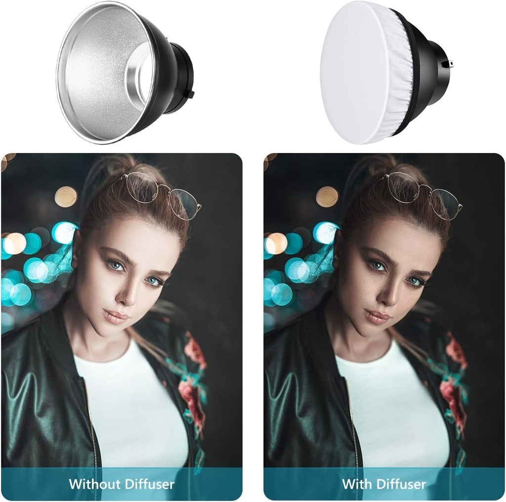 Neewer Standard Reflector 7 inches Soft Diffuser with 20/40/60 Degree Honeycomb Grid 10096050