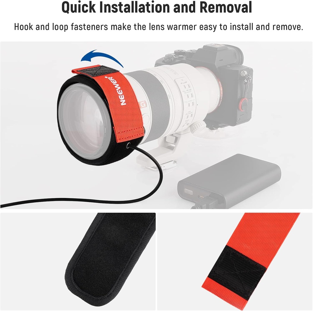 NEEWER USB Lens Heater, 12"/300mm Lens Warmer 33000016
