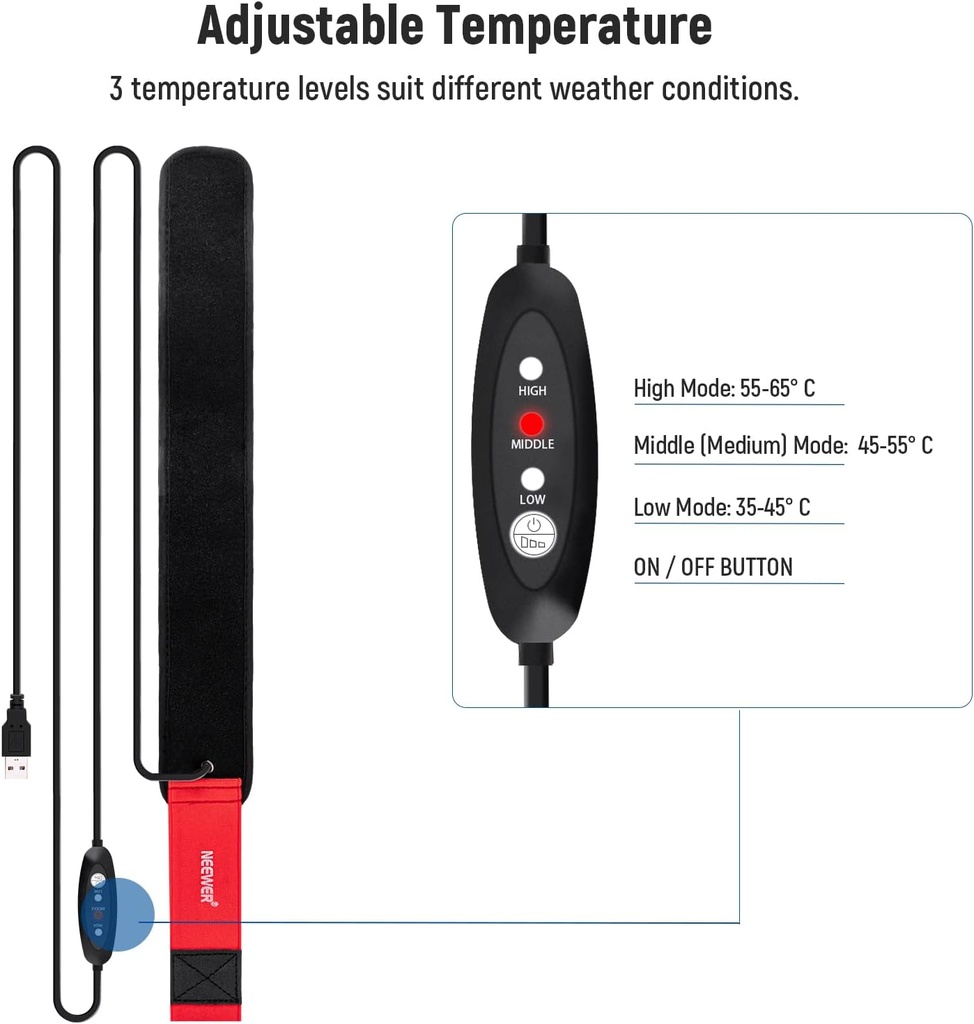 NEEWER 500MM LENS USB HEATER WARMER DEW 33000032